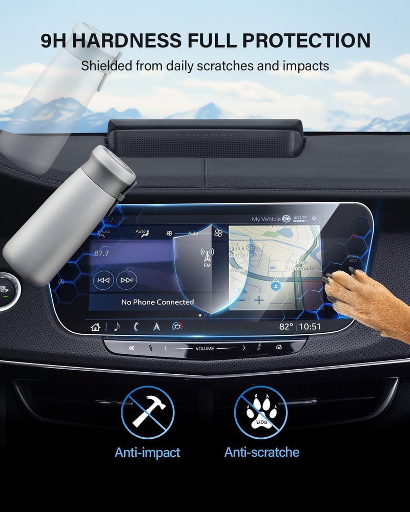 WEIPIN For Glossy Tempered Glass 2016 2017 2018 2019 2020 2021 2022 2023 2024 2025 Cadillac CT6 10.2 Inch Touchscreen Screen Protector - CT6 Accessories - Image 5